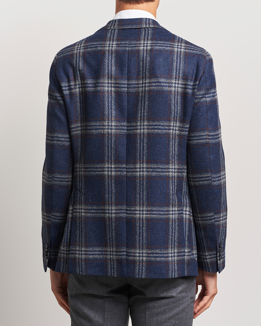 Homme | Blazers | L.B.M. 1911 | Jack Regular Checked Wool Blazer Navy