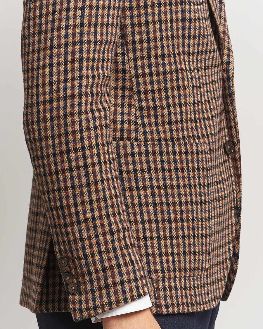 Homme | Blazers | L.B.M. 1911 | Jack Regular Small Check Wool Blazer Brown