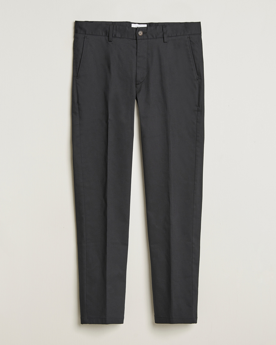 Homme | Pantalons | LES DEUX | Como Reg Cotton Pants Black