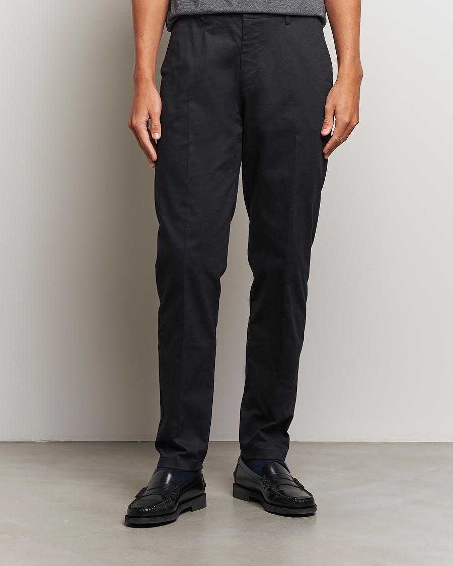 Homme | Pantalons | LES DEUX | Como Reg Cotton Pants Black