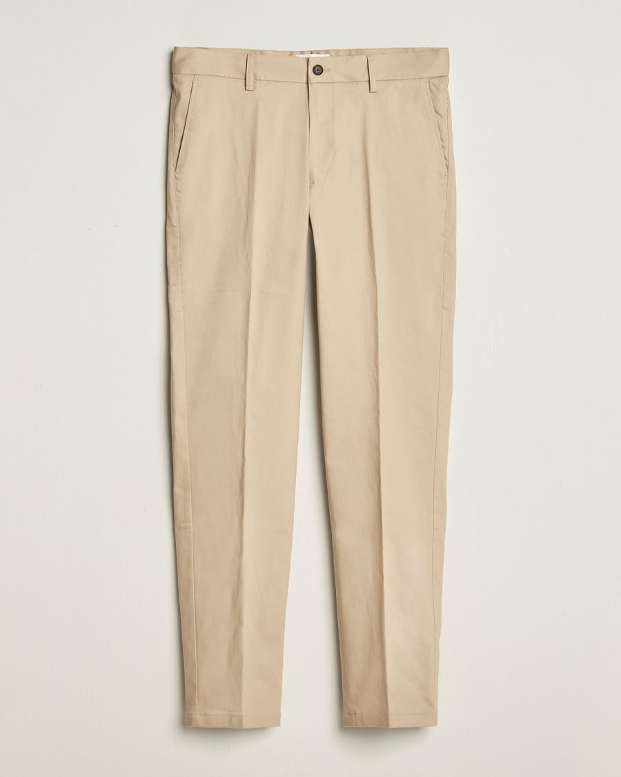 Homme | Pantalons | LES DEUX | Como Reg Cotton Pants Dark Sand