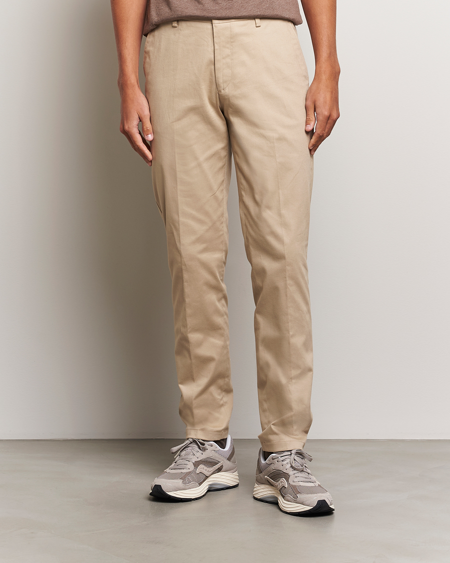 Homme | Pantalons | LES DEUX | Como Reg Cotton Pants Dark Sand