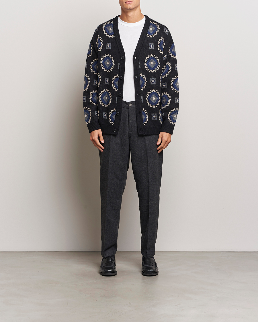 Homme | Pantalons | LES DEUX | Como Reg Wool Pants Charcoal Melange