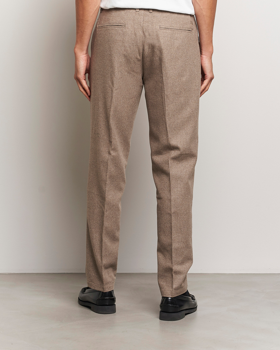 Homme | Pantalons | LES DEUX | Como Reg Wool Pants Desert Taupe Melange