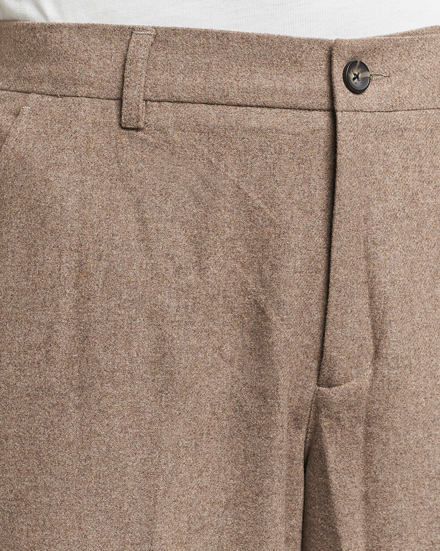 Homme | Pantalons | LES DEUX | Como Reg Wool Pants Desert Taupe Melange