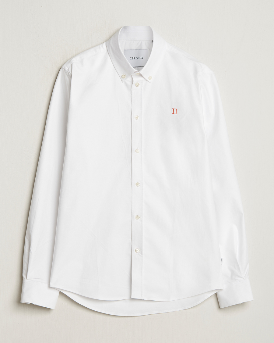 Homme | Chemises | LES DEUX | Konrad Contrast Oxford Shirt White