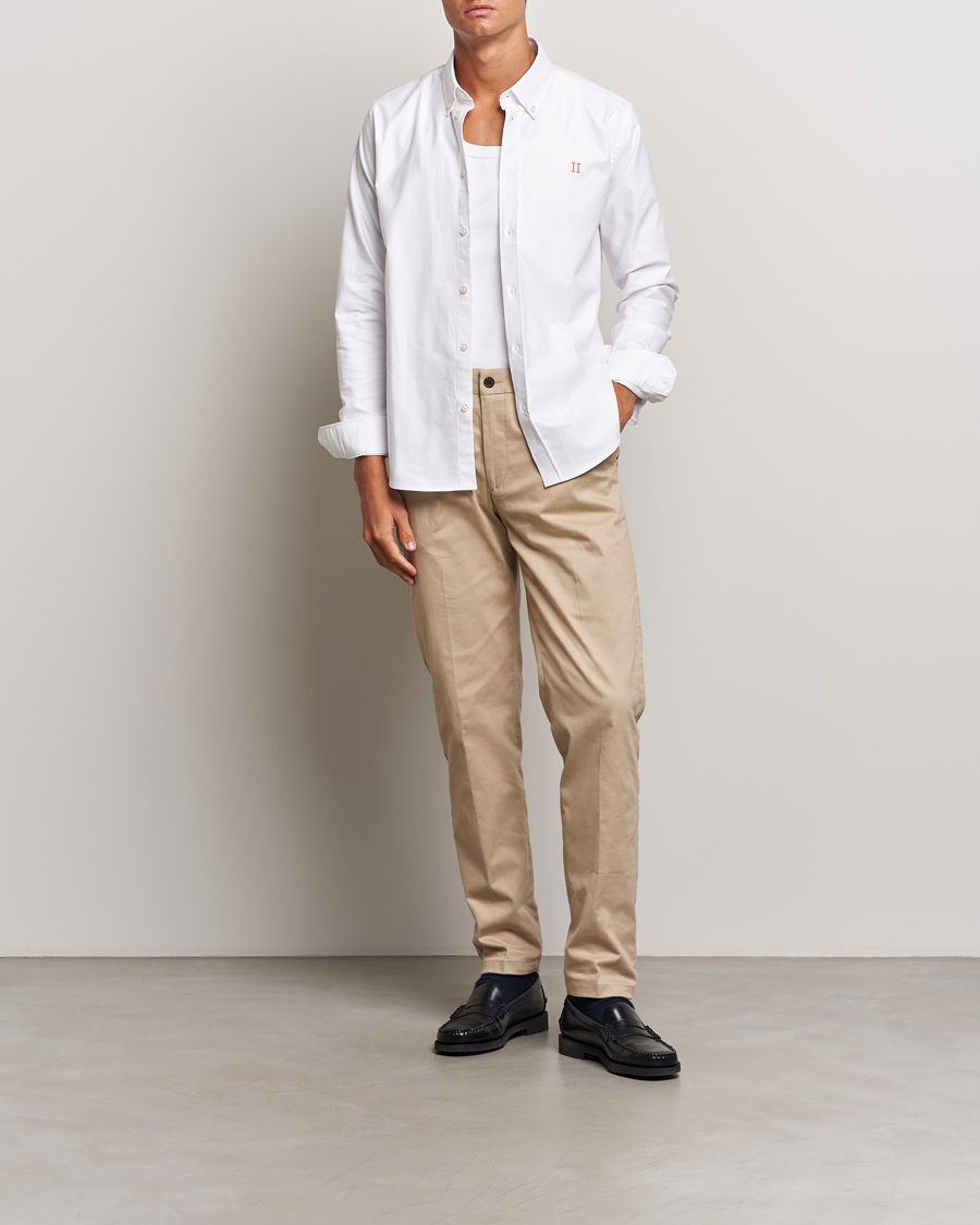 Homme | Chemises | LES DEUX | Konrad Contrast Oxford Shirt White