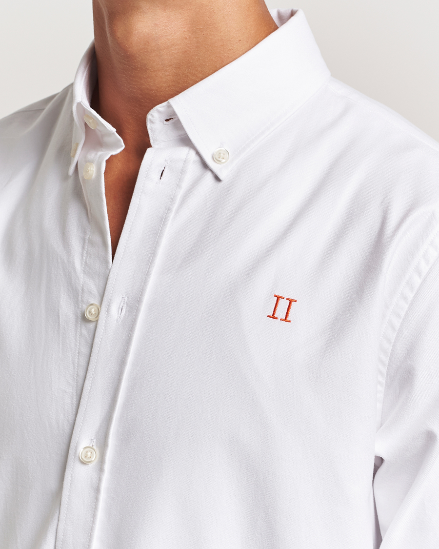 Homme | Chemises | LES DEUX | Konrad Contrast Oxford Shirt White