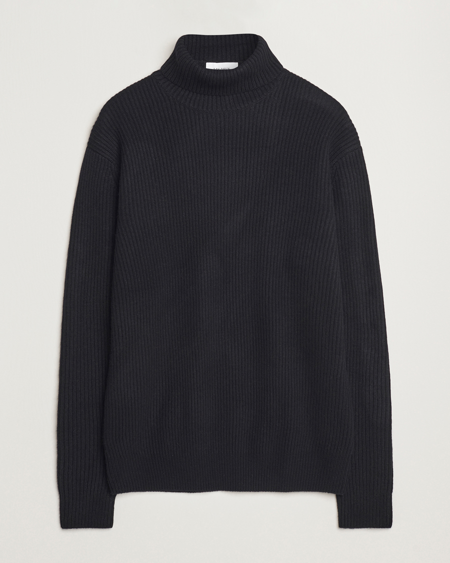 Homme | Pulls Et Tricots | LES DEUX | Eddie Wool Rib Rollneck Black