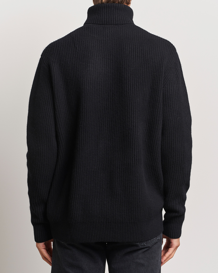 Homme | Pulls Et Tricots | LES DEUX | Eddie Wool Rib Rollneck Black