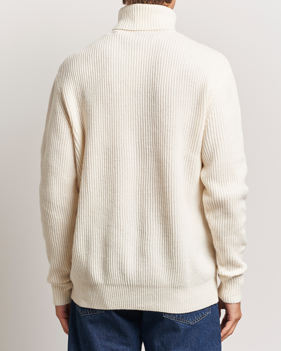 Homme | Pulls Et Tricots | LES DEUX | Eddie Wool Rib Rollneck Ivory