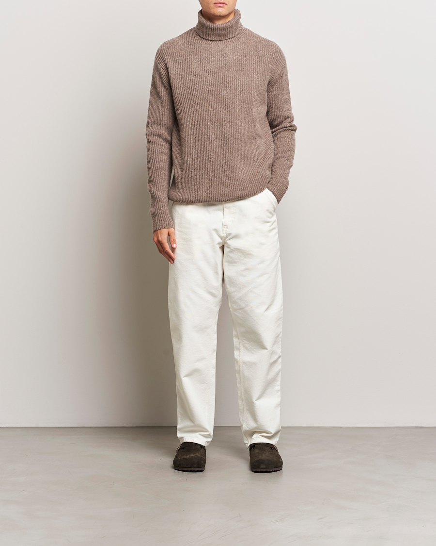 Homme | Pulls Et Tricots | LES DEUX | Eddie Wool Rib Rollneck Mountain Grey Melange