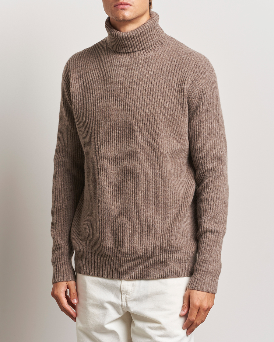 Homme | Pulls Et Tricots | LES DEUX | Eddie Wool Rib Rollneck Mountain Grey Melange