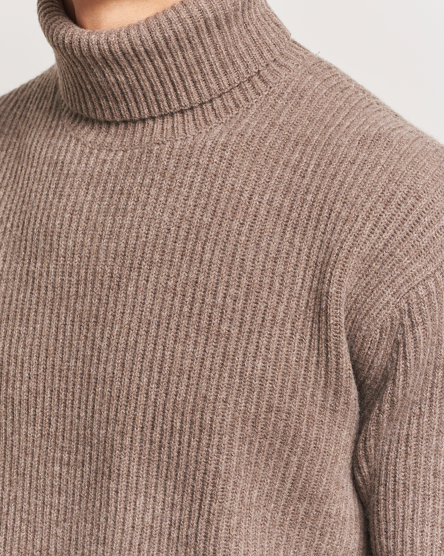 Homme | Pulls Et Tricots | LES DEUX | Eddie Wool Rib Rollneck Mountain Grey Melange