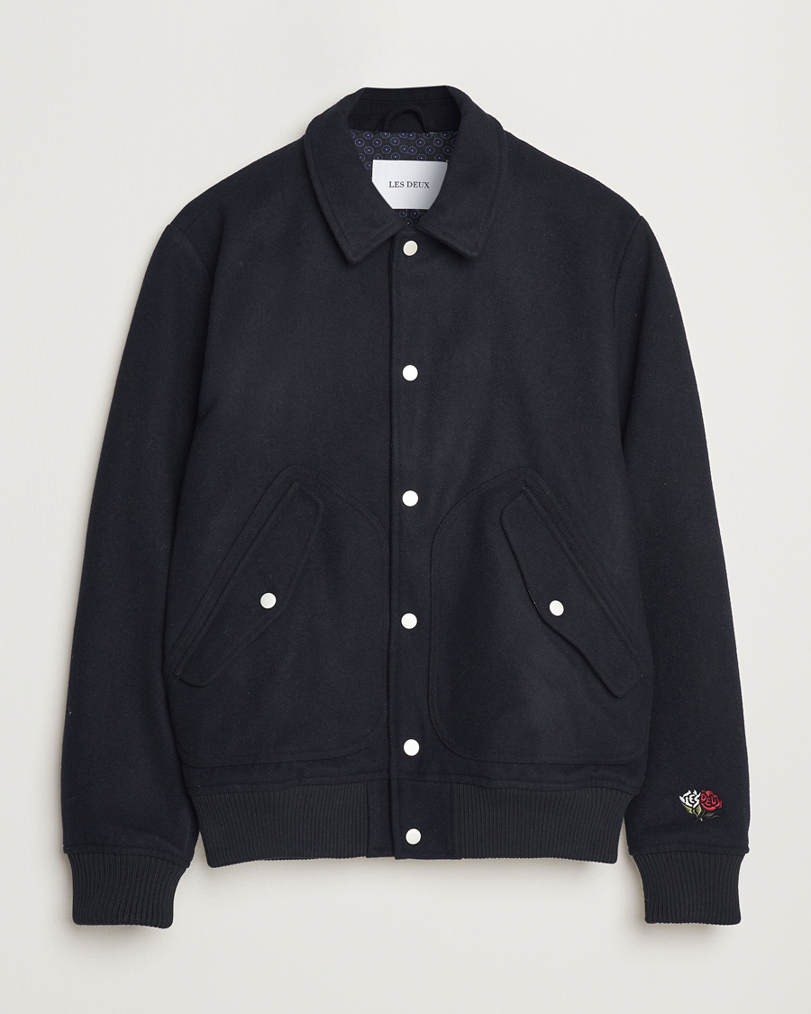Homme | Manteaux Et Vestes | LES DEUX | Rhett Varsity Jacket Black