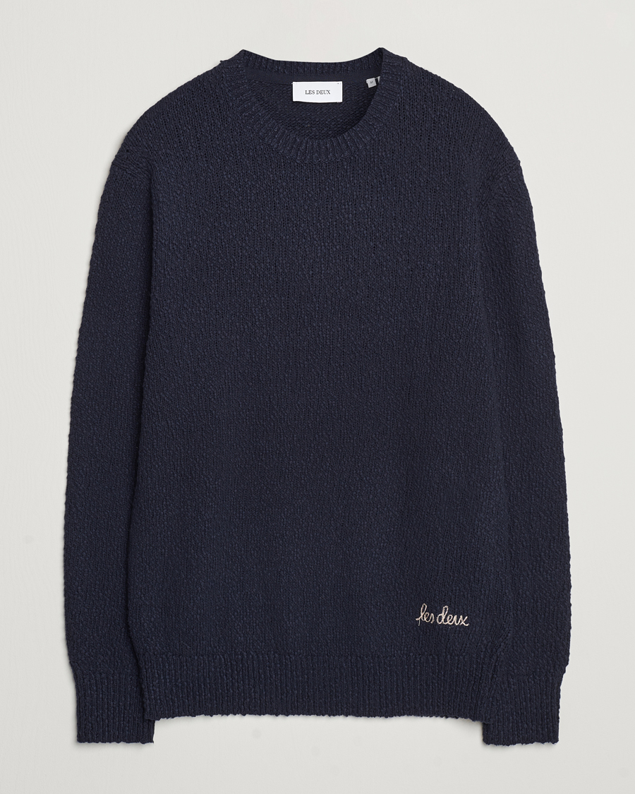 Homme | Pulls Et Tricots | LES DEUX | Errol Cotton Roundneck Dark Navy