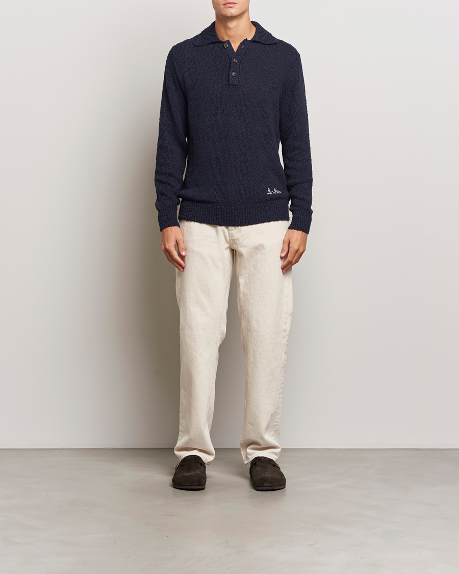 Homme | Pulls Et Tricots | LES DEUX | Errol Cotton Rugby Knit Dark Navy