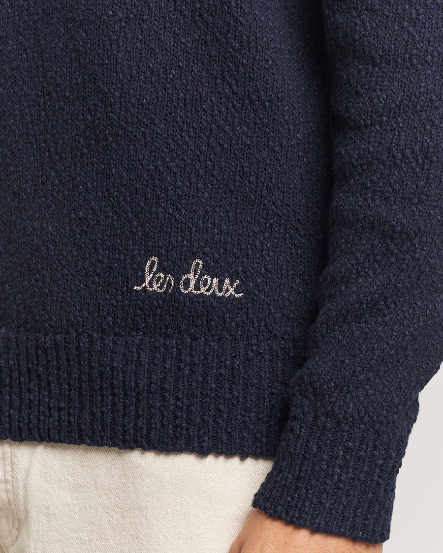 Homme | Pulls Et Tricots | LES DEUX | Errol Cotton Rugby Knit Dark Navy