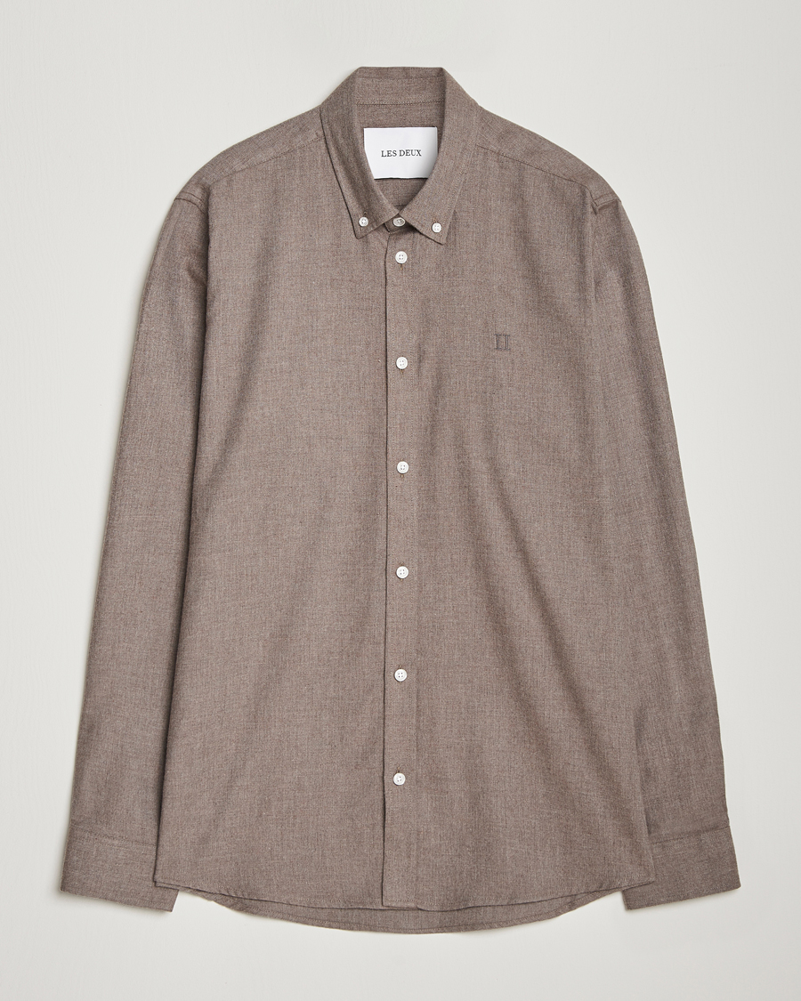 Homme | Chemises | LES DEUX | Dessert Reg Shirt Mountain Grey Melange