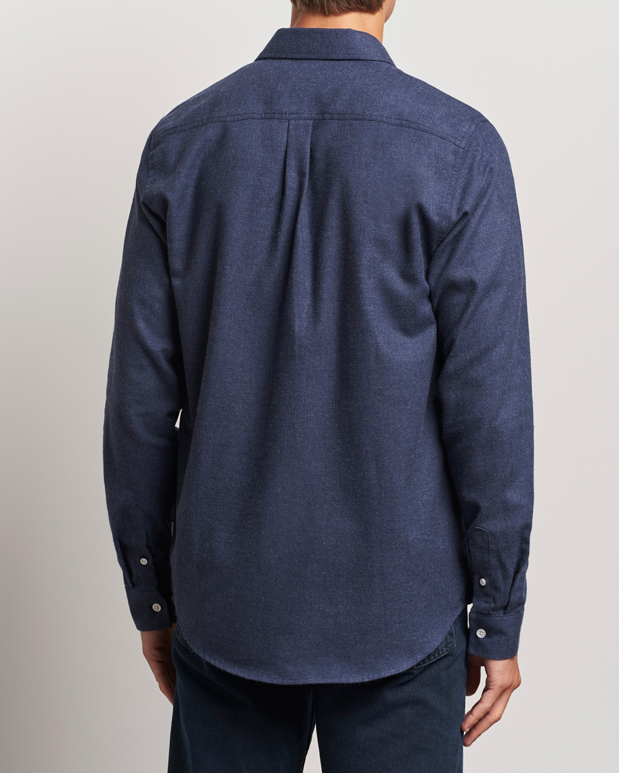 Homme | Chemises | LES DEUX | Dessert Reg Shirt Dark Navy Melange