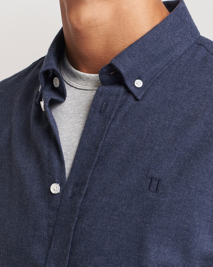 Homme | Chemises | LES DEUX | Dessert Reg Shirt Dark Navy Melange