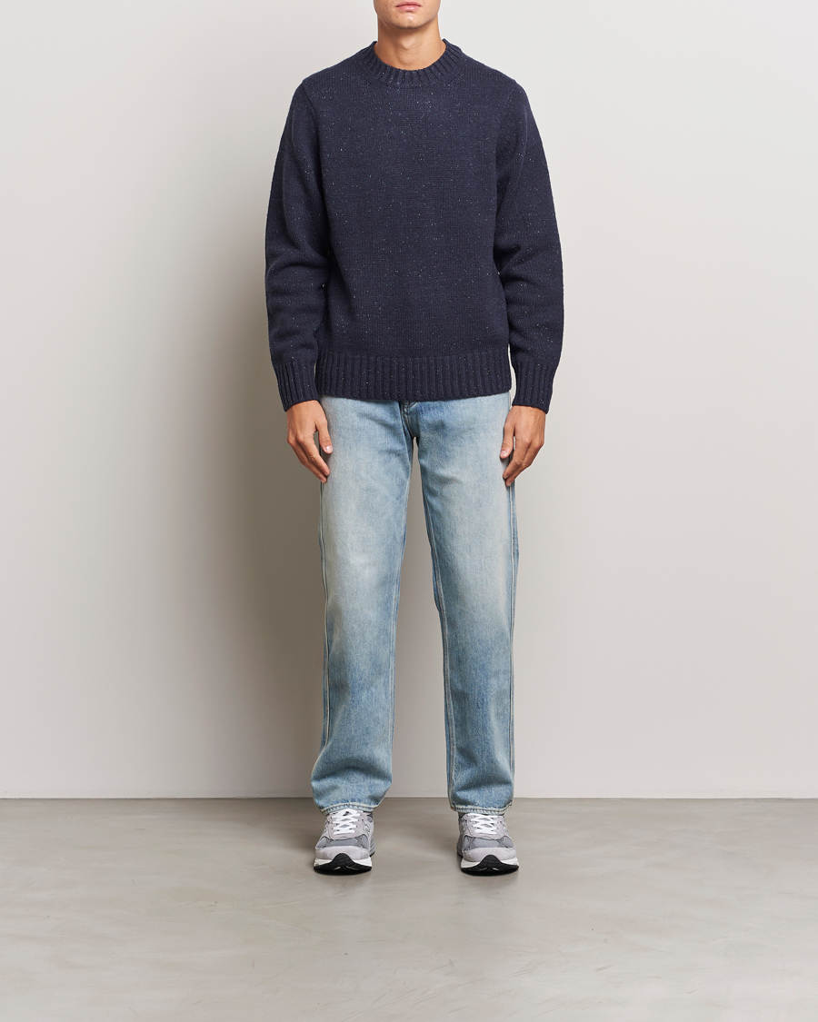 Homme | Pulls Et Tricots | LES DEUX | Gary Fleck Wool Roundneck Dark Navy