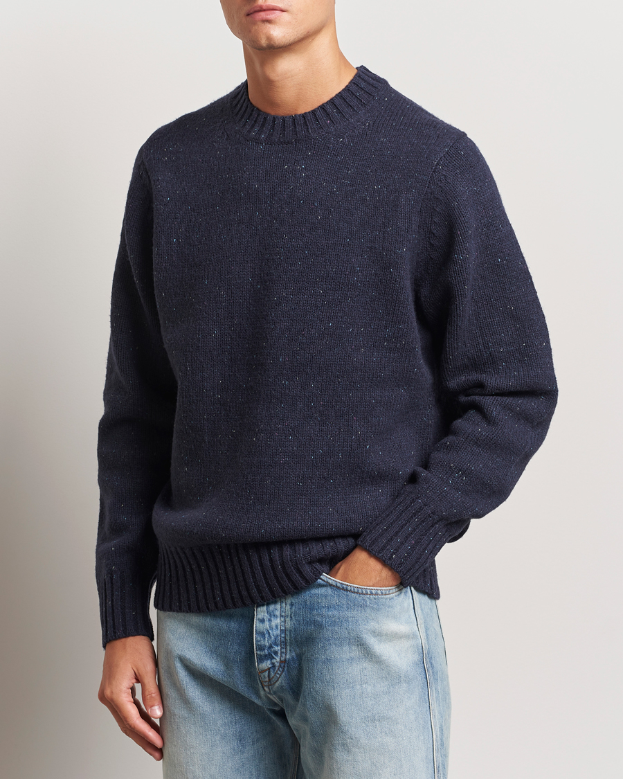 Homme | Pulls Et Tricots | LES DEUX | Gary Fleck Wool Roundneck Dark Navy