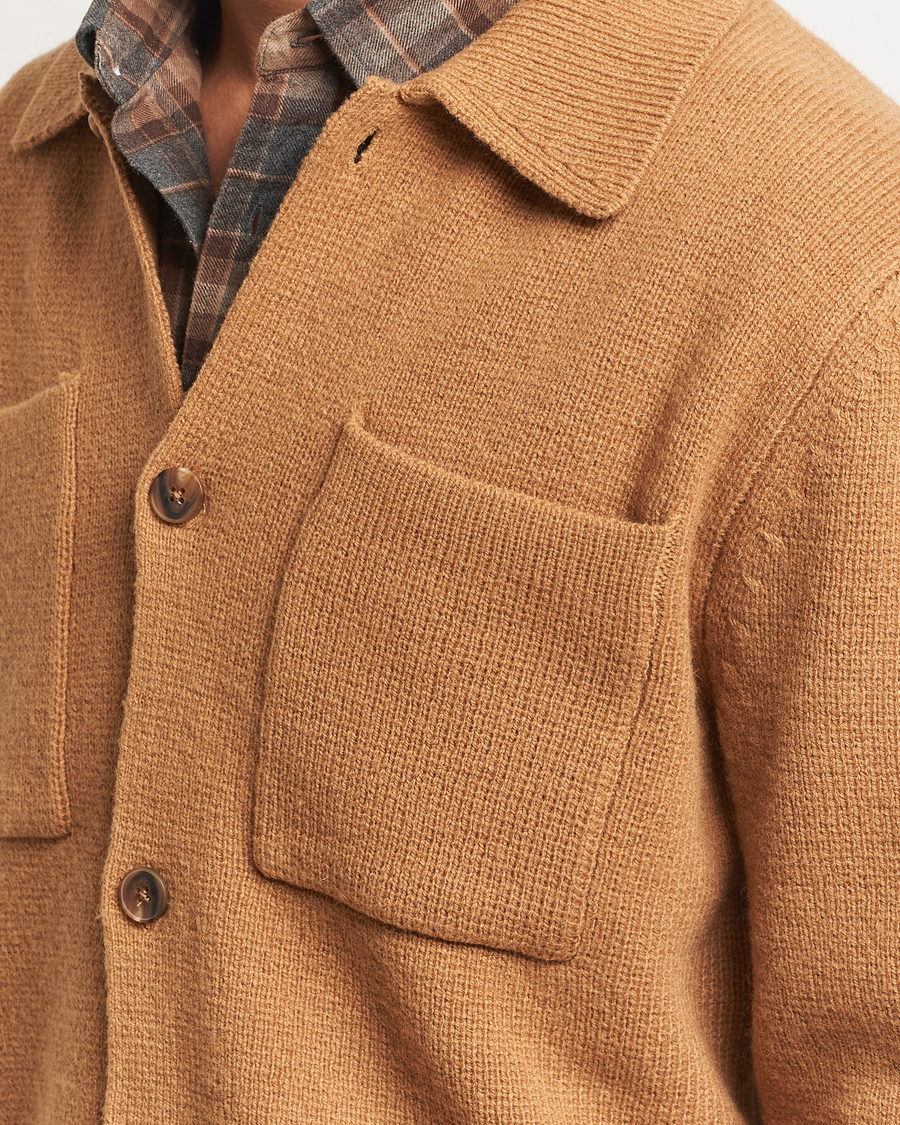 Homme | Pulls Et Tricots | LES DEUX | Fischer Milano Overshirt Tobacco Brown