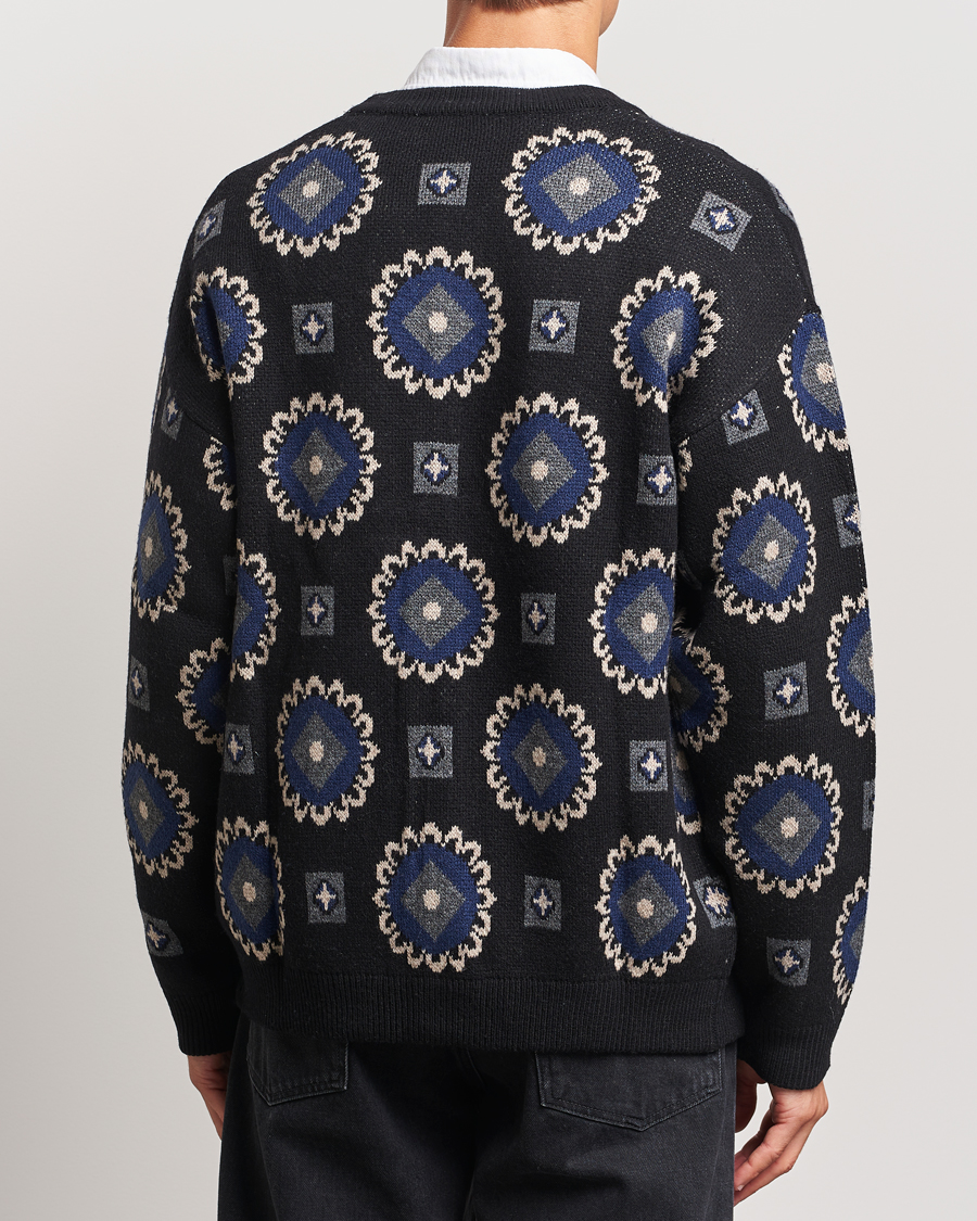 Homme | Pulls Et Tricots | LES DEUX | Aro Paisley Cardigan Black/Blueprint