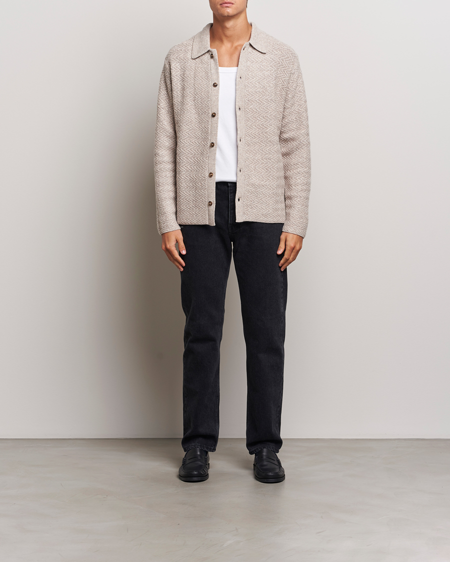 Homme | Pulls Et Tricots | LES DEUX | Finnegan Knit Shirt Oatmeal Melange