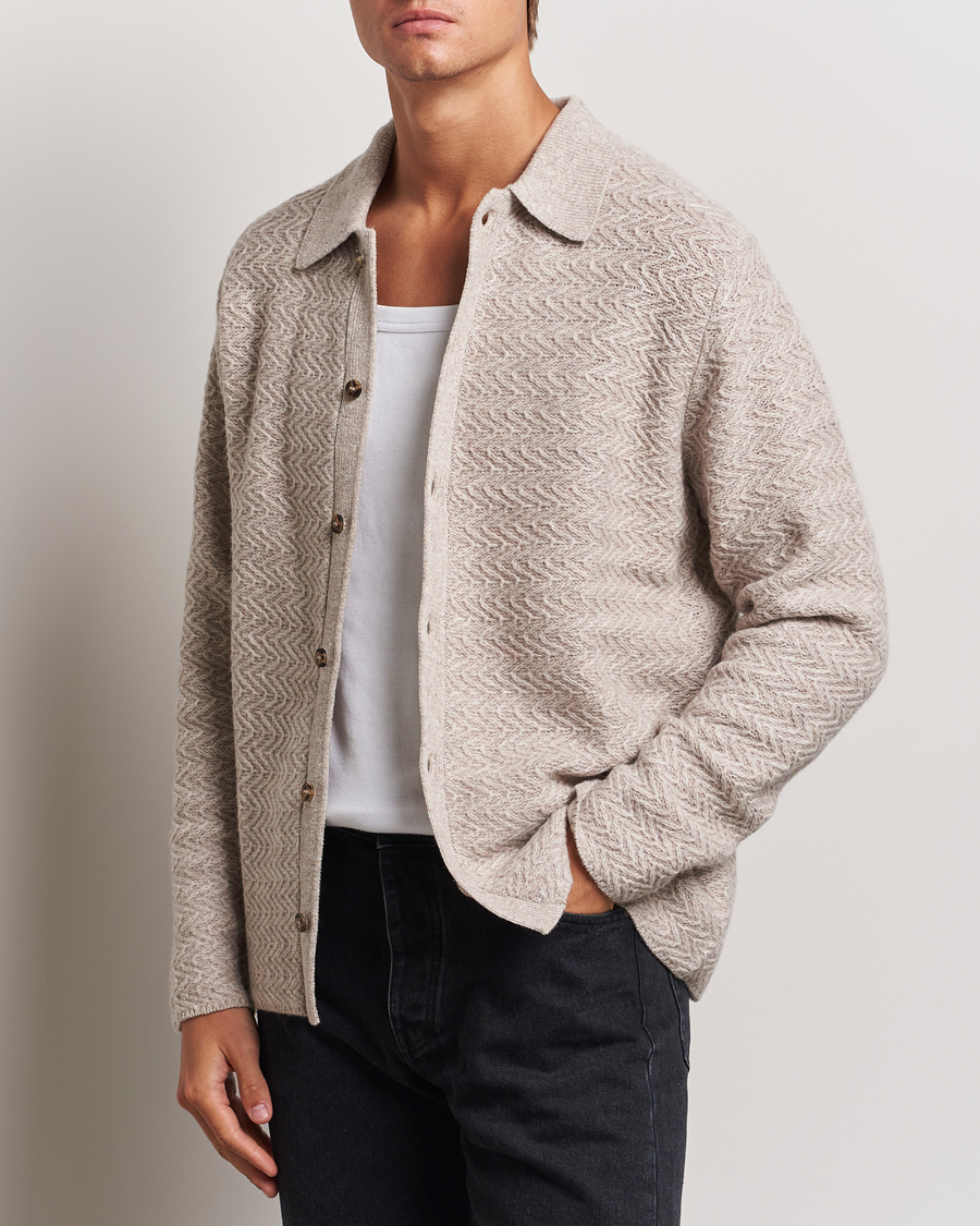 Homme | Pulls Et Tricots | LES DEUX | Finnegan Knit Shirt Oatmeal Melange