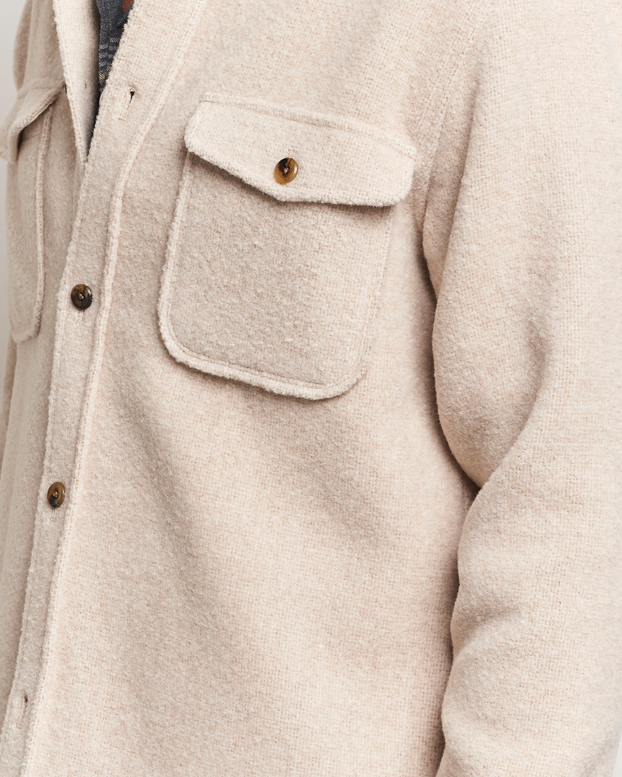 Homme | Chemises | LES DEUX | Lennon Boucle Overshirt Ivory