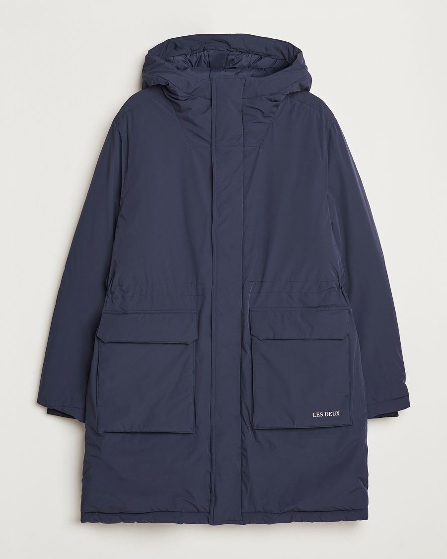 Homme | Manteaux Et Vestes | LES DEUX | Channing Padded Parka Coat Dark Navy