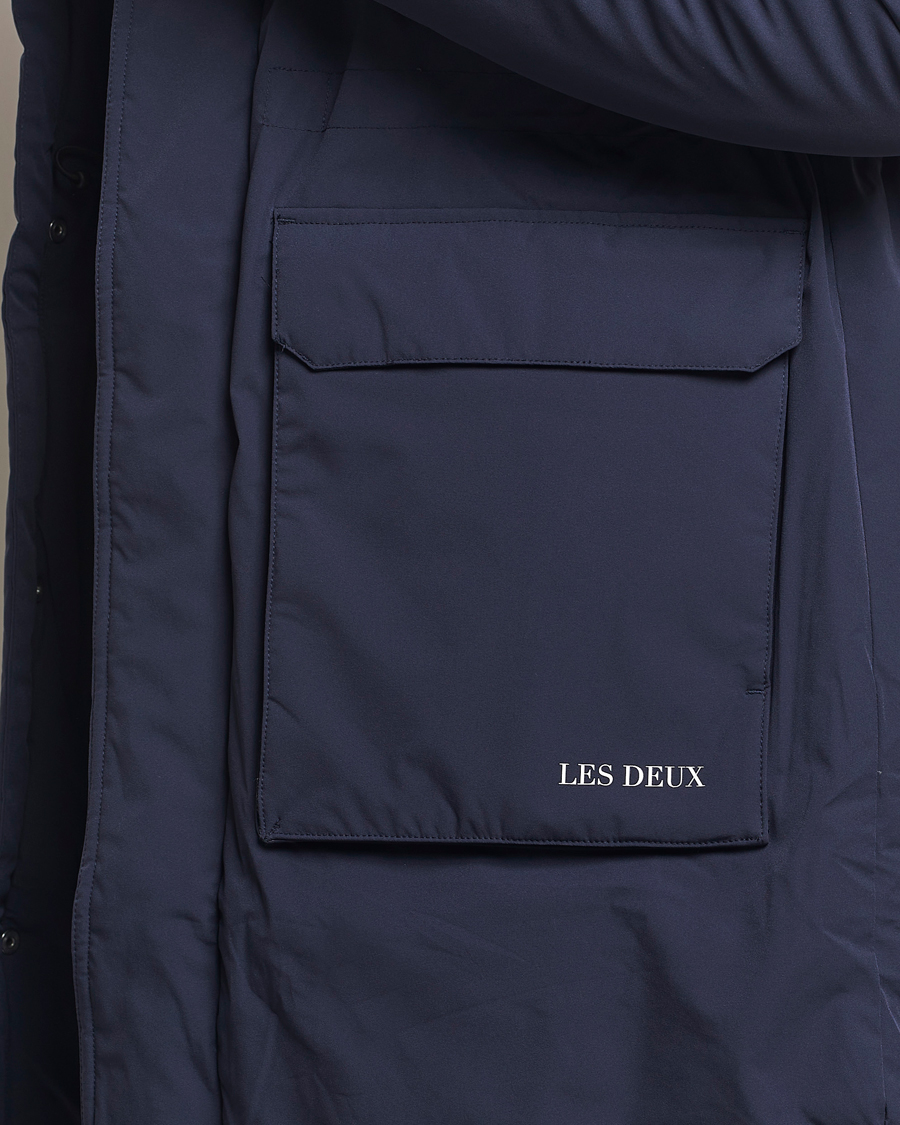Homme | Manteaux Et Vestes | LES DEUX | Channing Padded Parka Coat Dark Navy