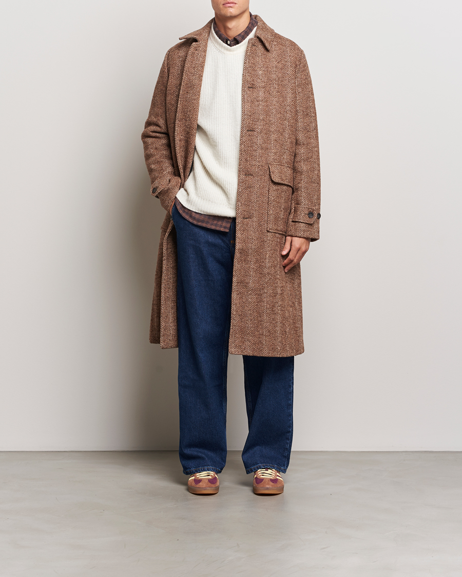 Homme | Manteaux Et Vestes | LES DEUX | Maximilian Herringbone Coat Coffe Brown