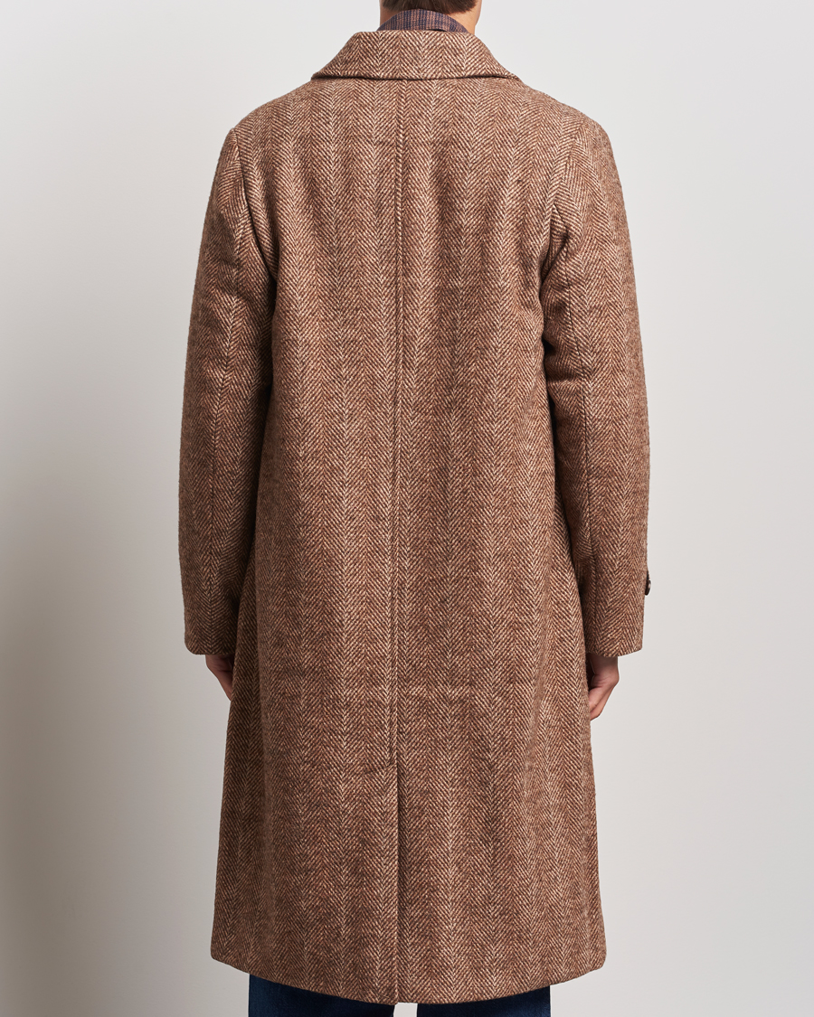 Homme | Manteaux Et Vestes | LES DEUX | Maximilian Herringbone Coat Coffe Brown