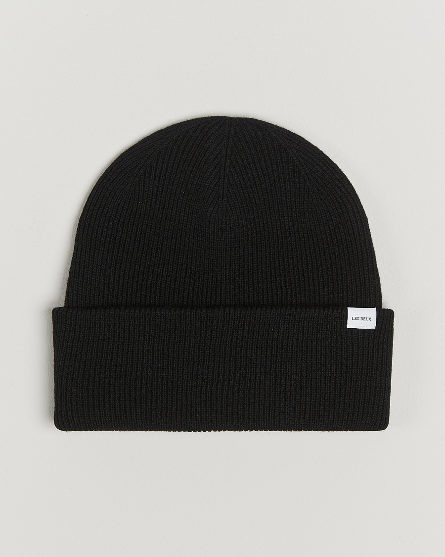 Homme | Les Deux Wayne Wool Beanie Black | LES DEUX | Wayne Wool Beanie Black