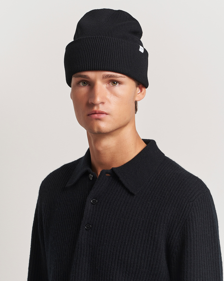 Homme | Les Deux Wayne Wool Beanie Black | LES DEUX | Wayne Wool Beanie Black