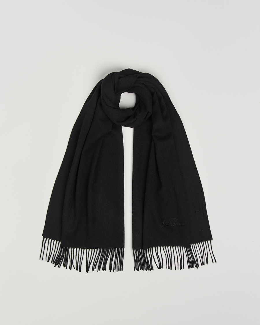 Homme | Les Deux Wayne Wool Scarf Black | LES DEUX | Wayne Wool Scarf Black
