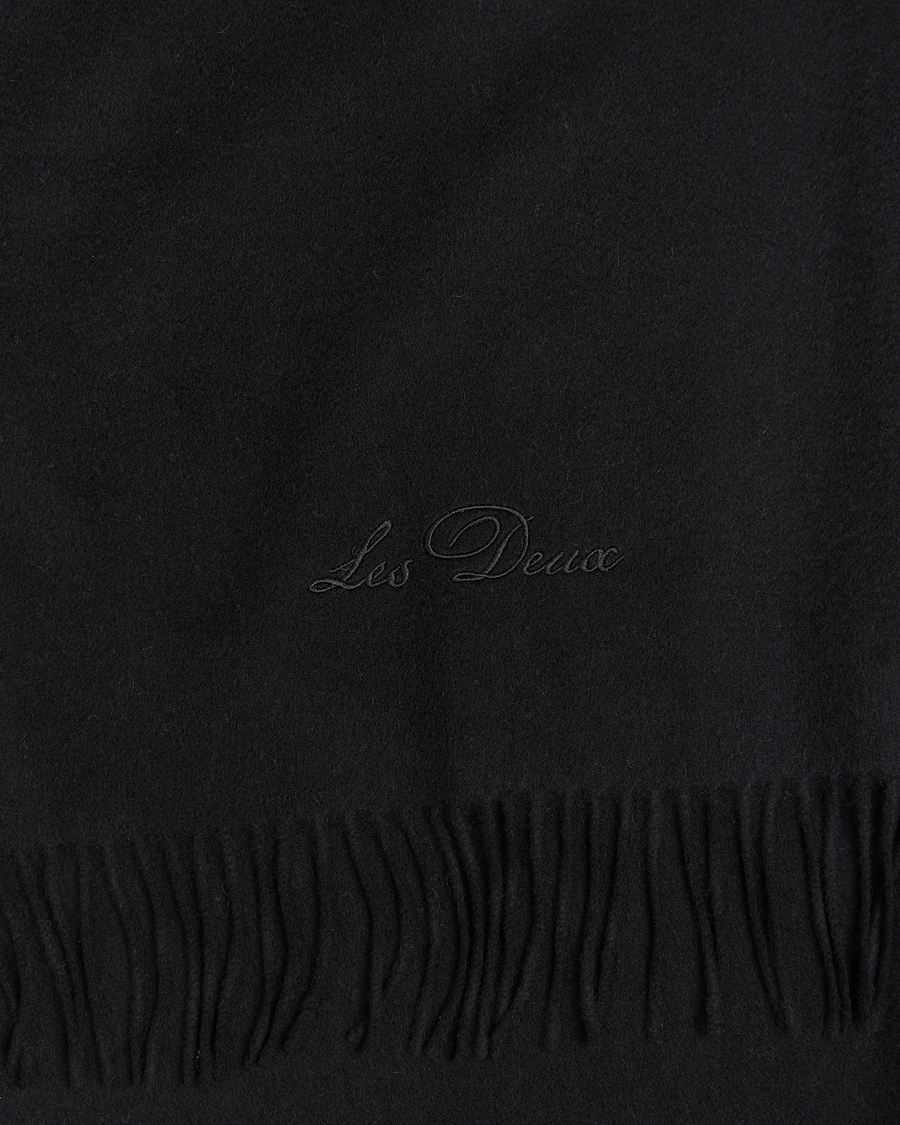 Homme | Les Deux Wayne Wool Scarf Black | LES DEUX | Wayne Wool Scarf Black