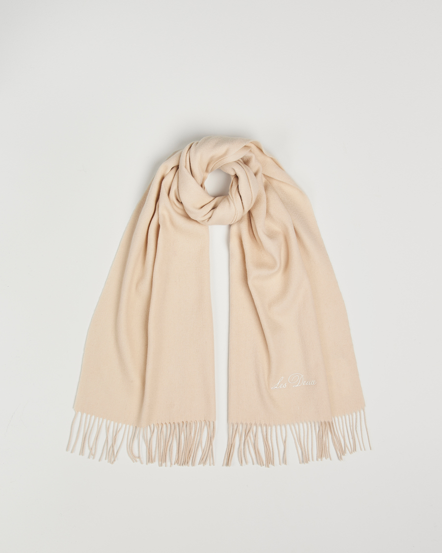 Homme | Les Deux Wayne Wool Scarf Ivory | LES DEUX | Wayne Wool Scarf Ivory