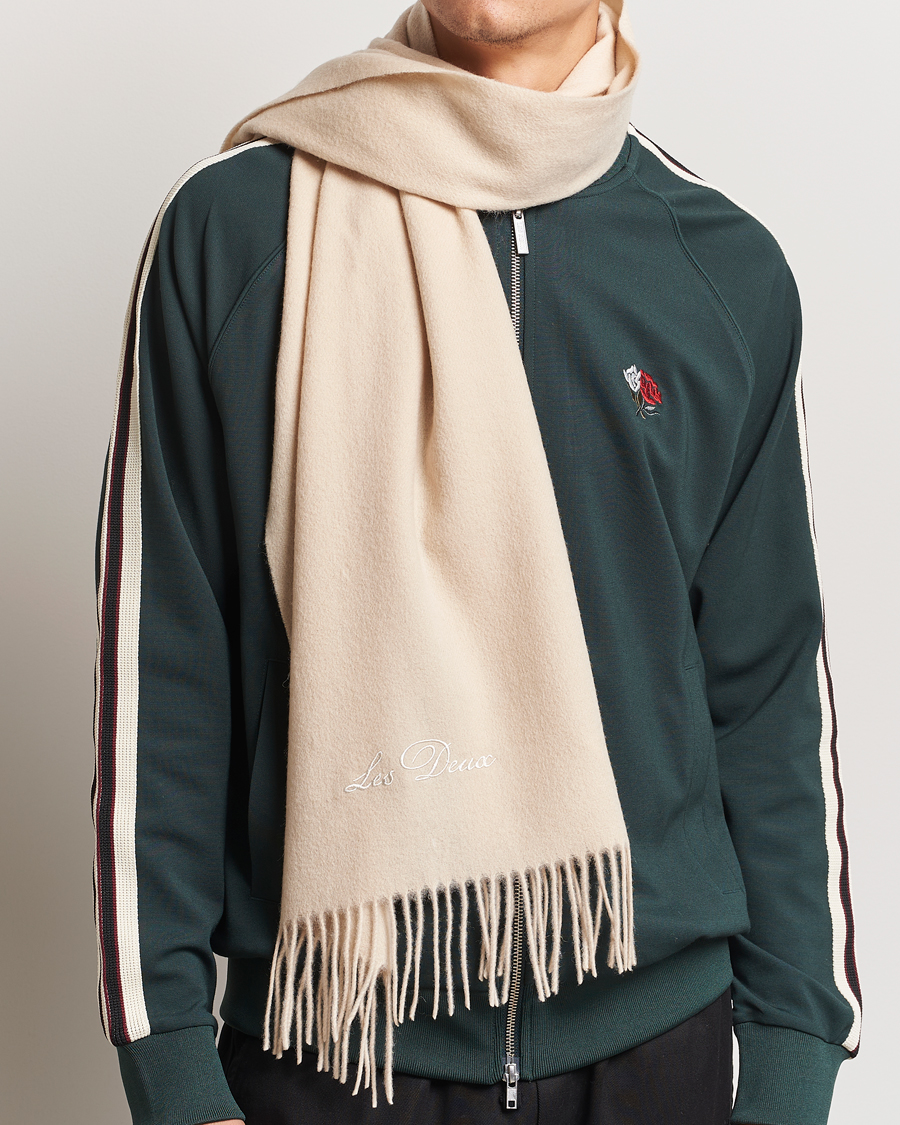 Homme | Les Deux Wayne Wool Scarf Ivory | LES DEUX | Wayne Wool Scarf Ivory