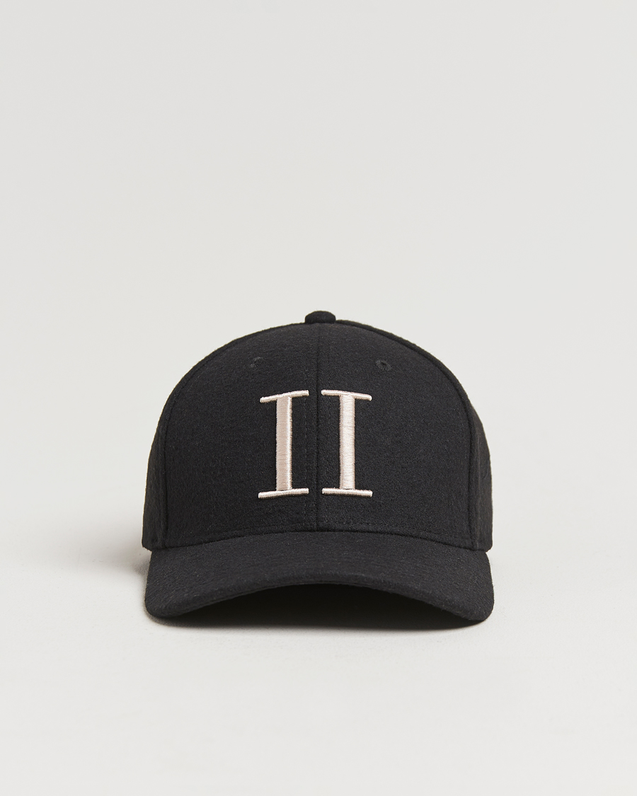 Homme | Les Deux Encore Wool Baseball Cap Black/Ivory | LES DEUX | Encore Wool Baseball Cap Black/Ivory