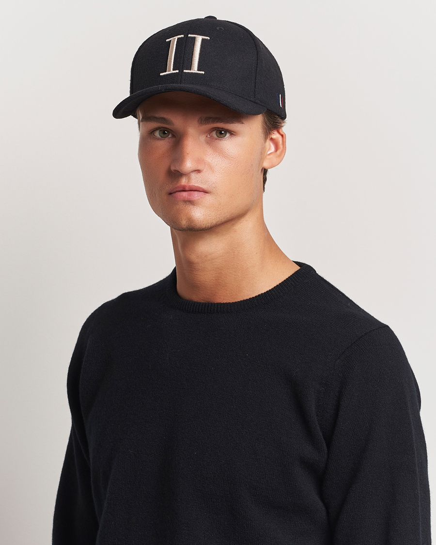 Homme | Les Deux Encore Wool Baseball Cap Black/Ivory | LES DEUX | Encore Wool Baseball Cap Black/Ivory