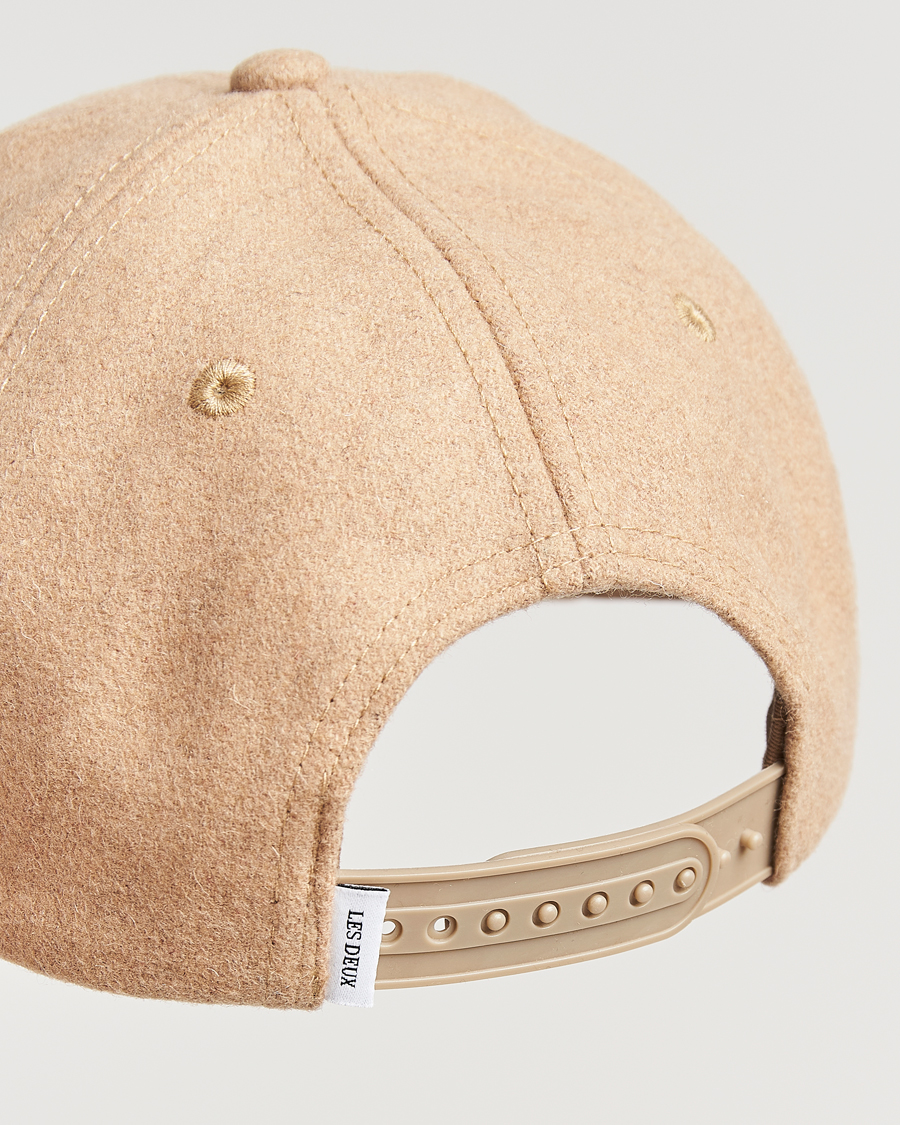 Homme | Les Deux Encore Wool Baseball Cap Dark Sand Melange | LES DEUX | Encore Wool Baseball Cap Dark Sand Melange