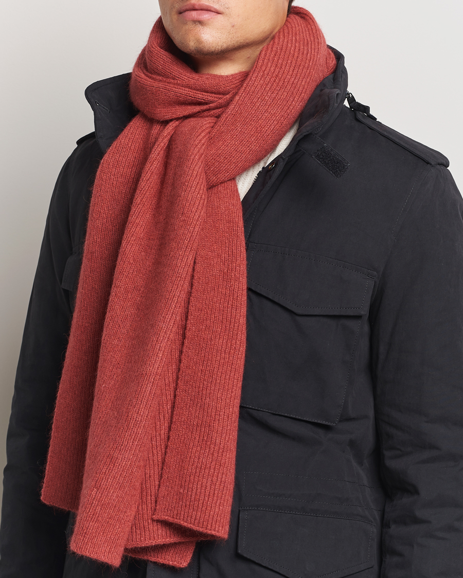 Homme | Le Bonnet Lambswool/Caregora Scarf Terra | Le Bonnet | Lambswool/Caregora Scarf Terra