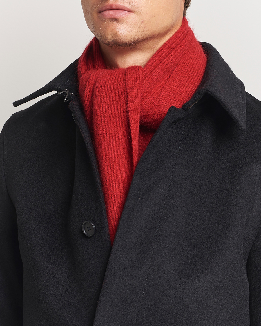 Homme | Écharpes | Le Bonnet | Lambswool/Caregora Scarf Framboise