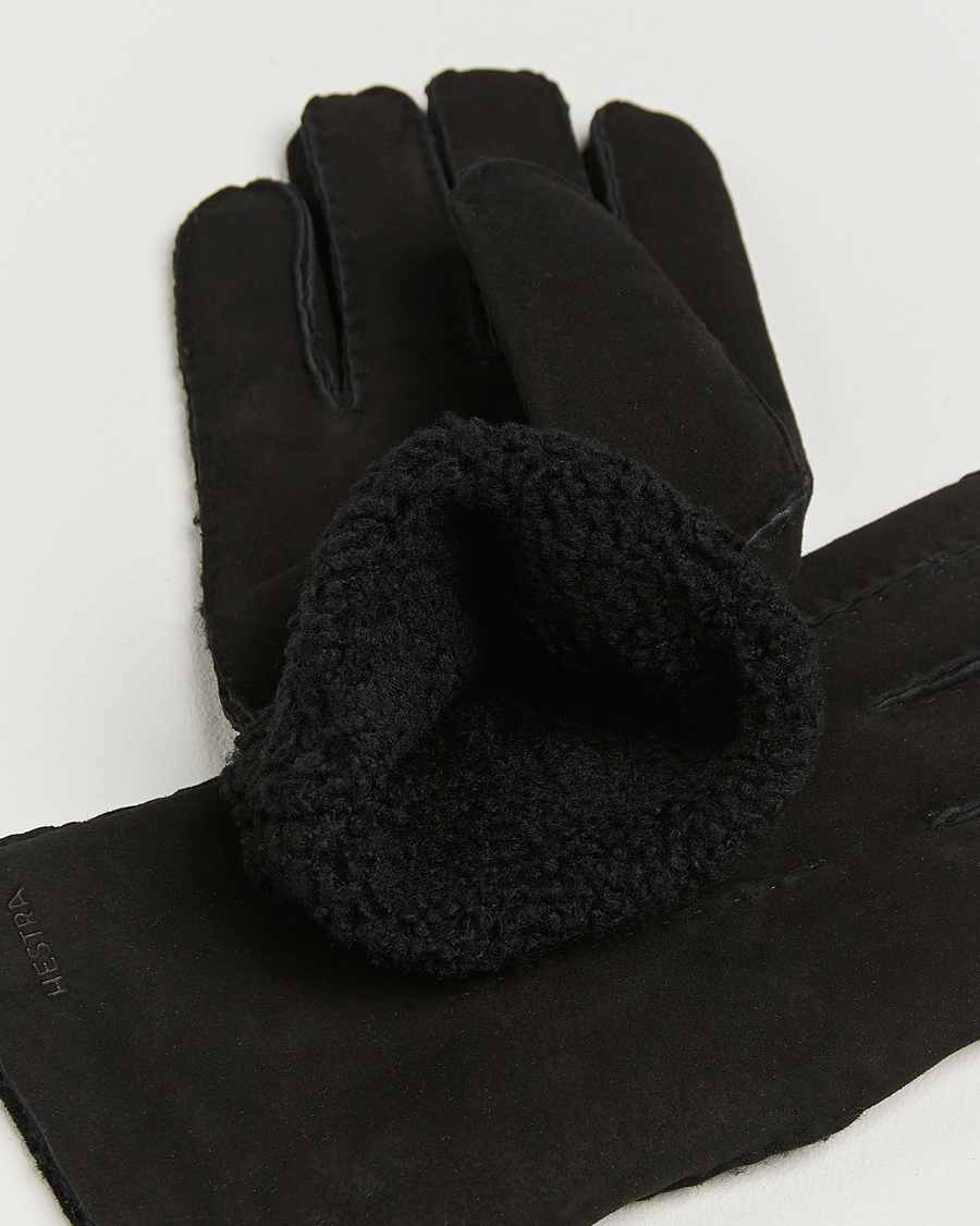 Homme | Gants | Hestra | Bernard Lambskin Suede Glove Black