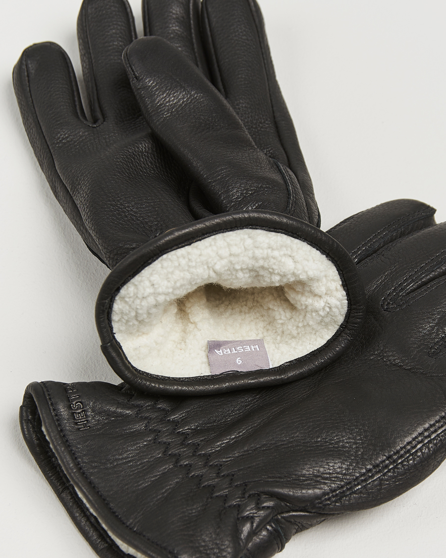 Homme | Gants | Hestra | Burensvik Deerskin Wool Pile Glove Black
