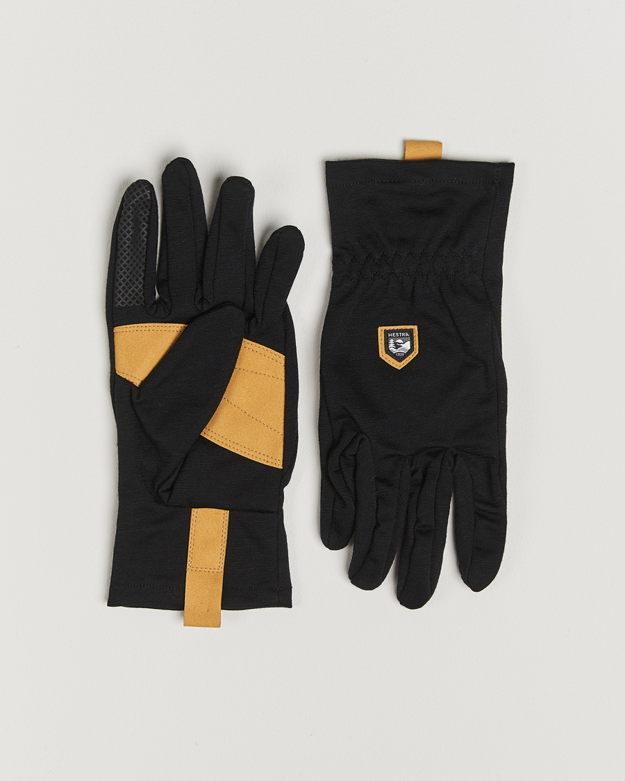 Homme | Hestra Merino Windwool Liner Glove Black | Hestra | Merino Windwool Liner Glove Black